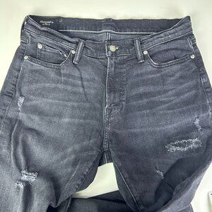 Abercrombie & Fitch Black Athletic Skinny Stretch Denim Jeans Men's‎ Size 34x30
